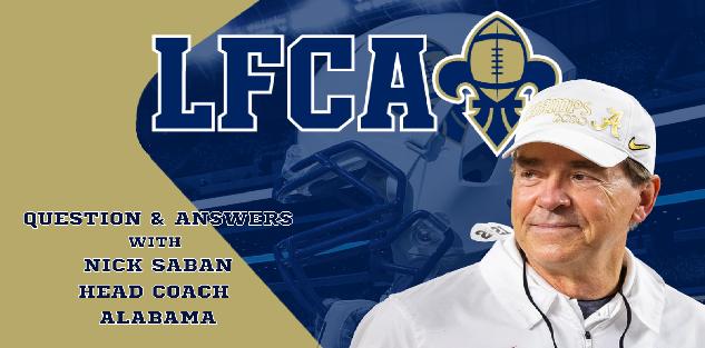 Q&A with Nick Saban